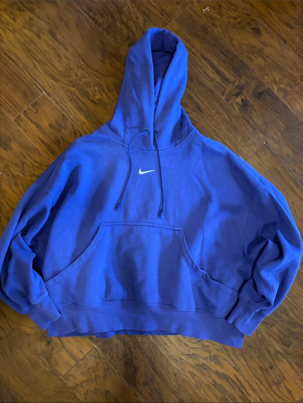 Nike Royal Purple Pullover Hoodie with White Swoosh